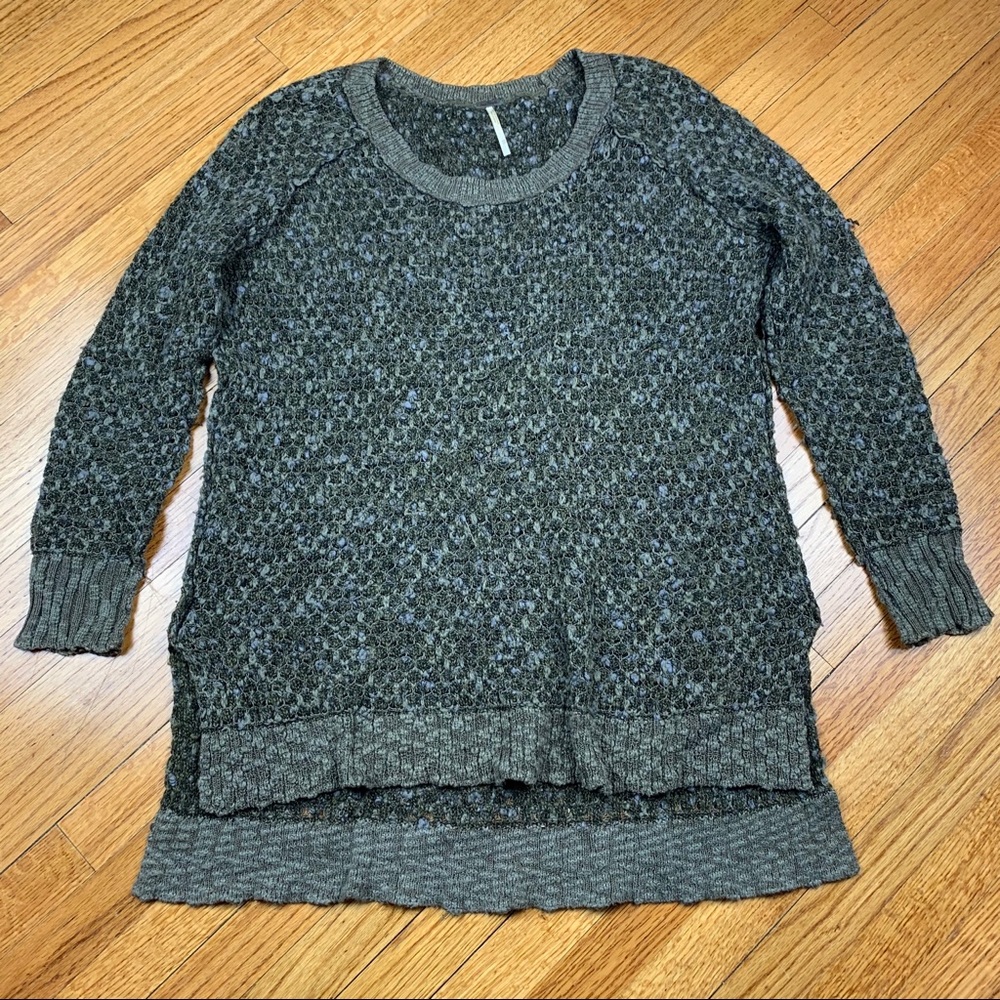 Free People Gray Green Sweater